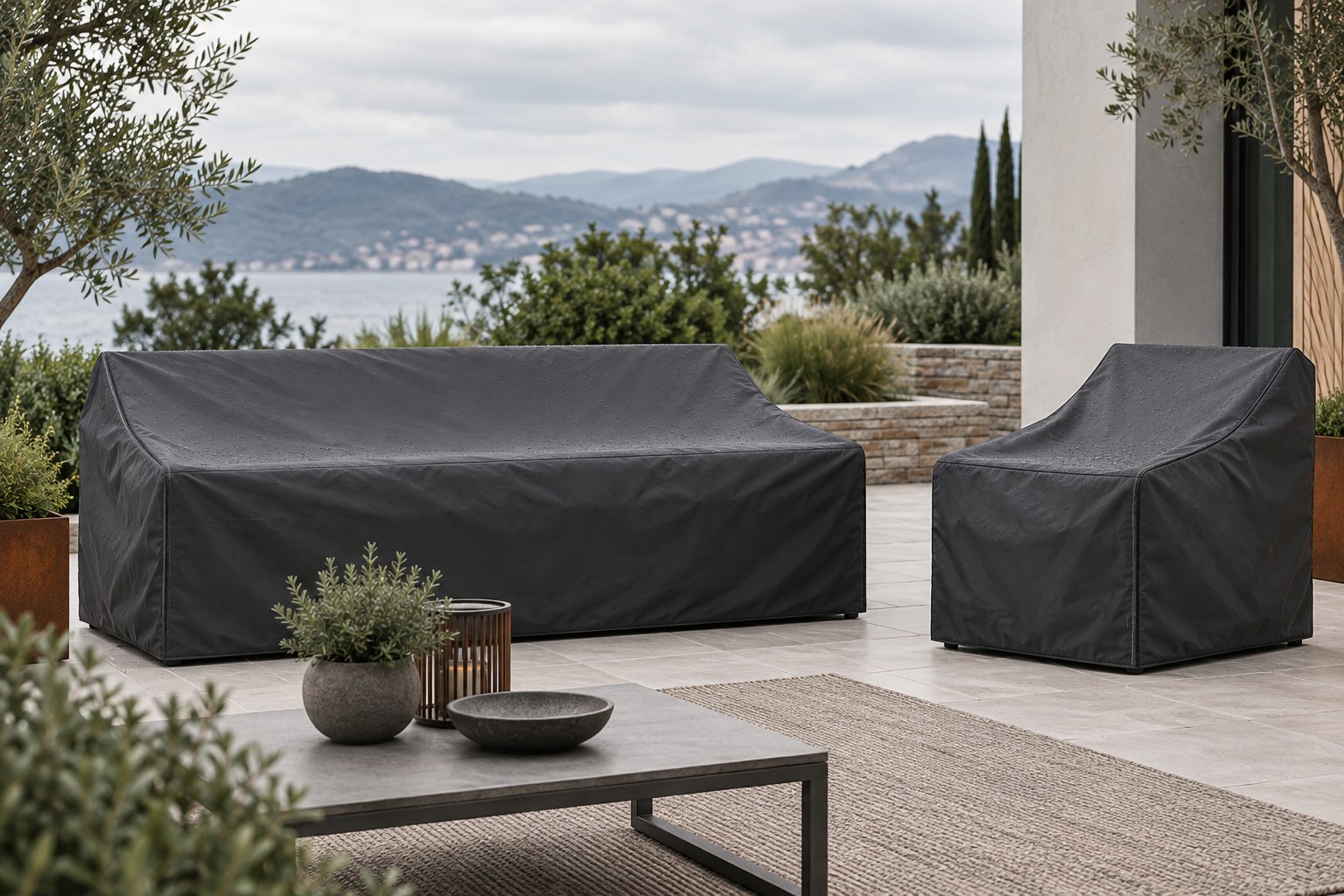 Custom Outdoor Waterproof Cover — illustrative product concept